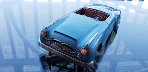 1950 Tin Toy  JNF Neuhierl Cabriolet Packard Car Gigant with windup / head light