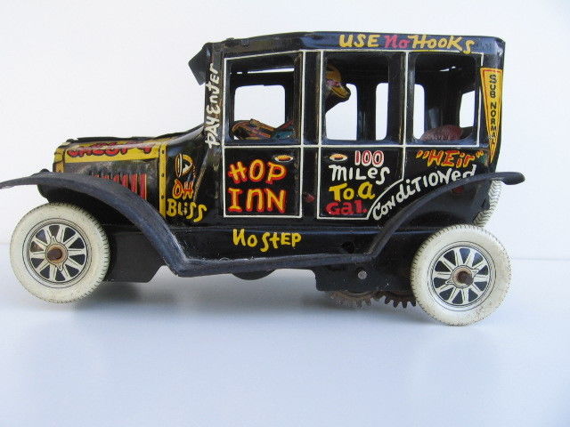 Marx Antique Leaping Lizzie Tin Litho Lithograph Wind-Up Jalopy Toy Car Rare