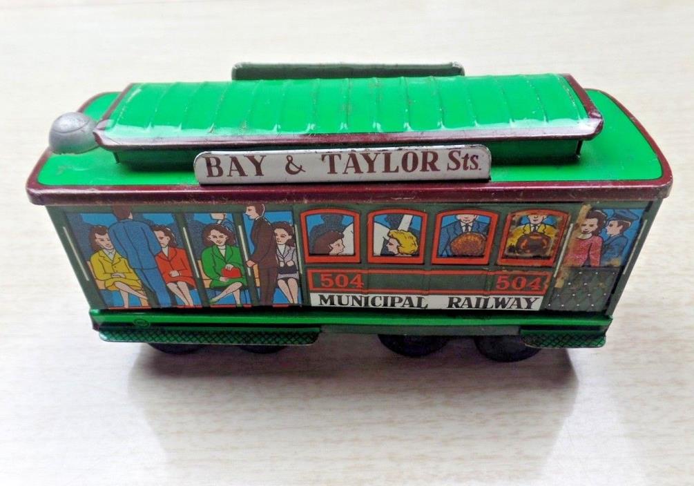 Vtg Modern Toys Tin Municipal Railway Bay Taylor Powell Market 504 RARE Japan