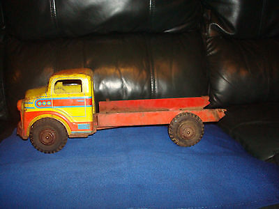 Vintage Mar Toys Large Tin Litho Truck