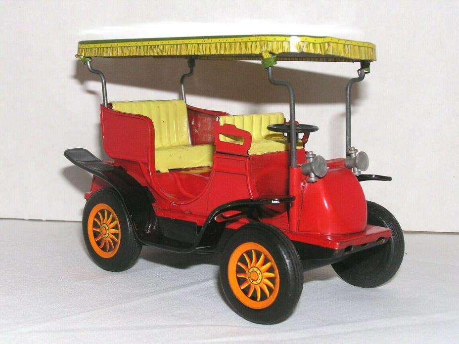 Bandai Tin Litho Friction Old Toy Antique Car Vintage Oldtimer Surrey