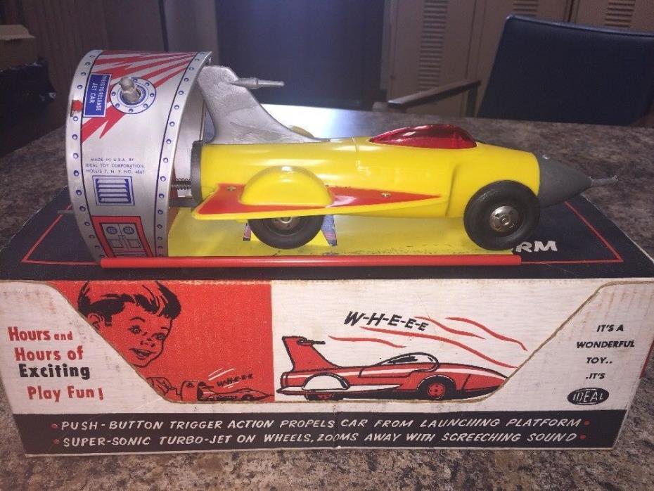 Vintage Ideal 1950’s Super-Sonic Turbo-Jet Car RARE Version, Car & Box