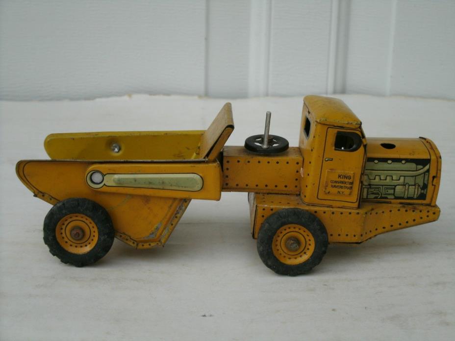 Vintage Mar Line Toys Tin Litho Earth Mover King Construction Haverstraw NY