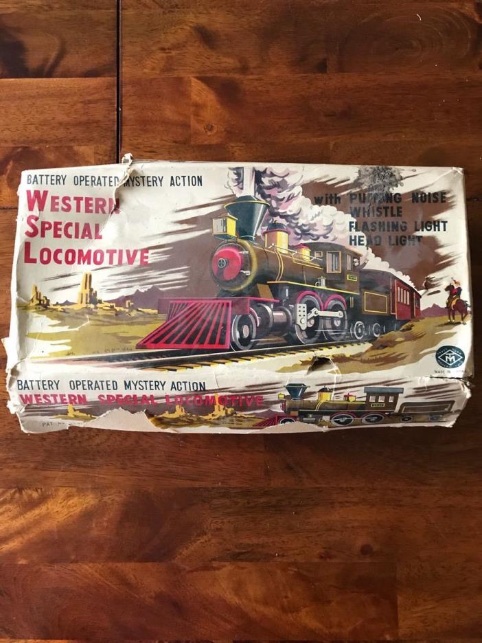 Vintage TOY TRAIN Western Special Mystery Action Japan In Box