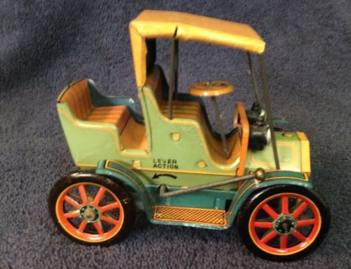 Vintage Tin Lever Action Car, Modern Toys Japan,