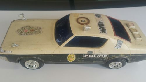 Vintage HIGHWAY PATROL  Car Toy TORONADO?? Bump and Go Japan