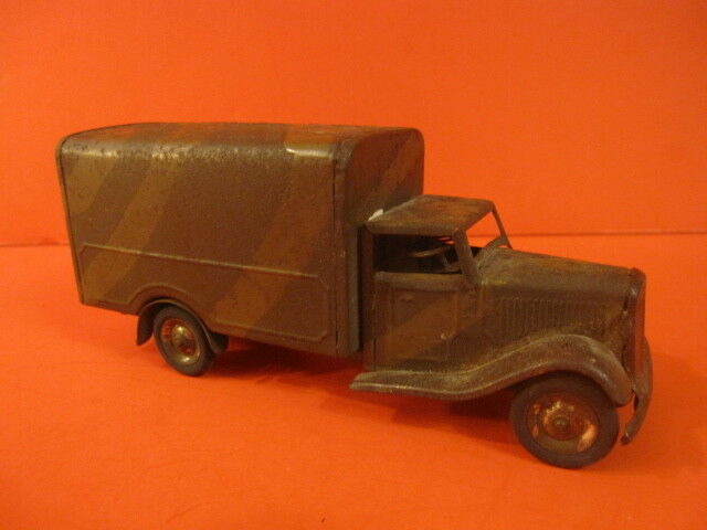 MINIC Delivery Van Military Truck Tin Toy England 1940's