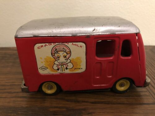 1950's Japan Tin Toy Cragstan MSK Milk Truck  International Metro Van