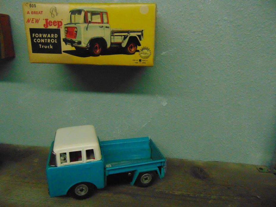 RARE MINT 1960s Bandai Jeep FC-150 Toy Truck with Original Box