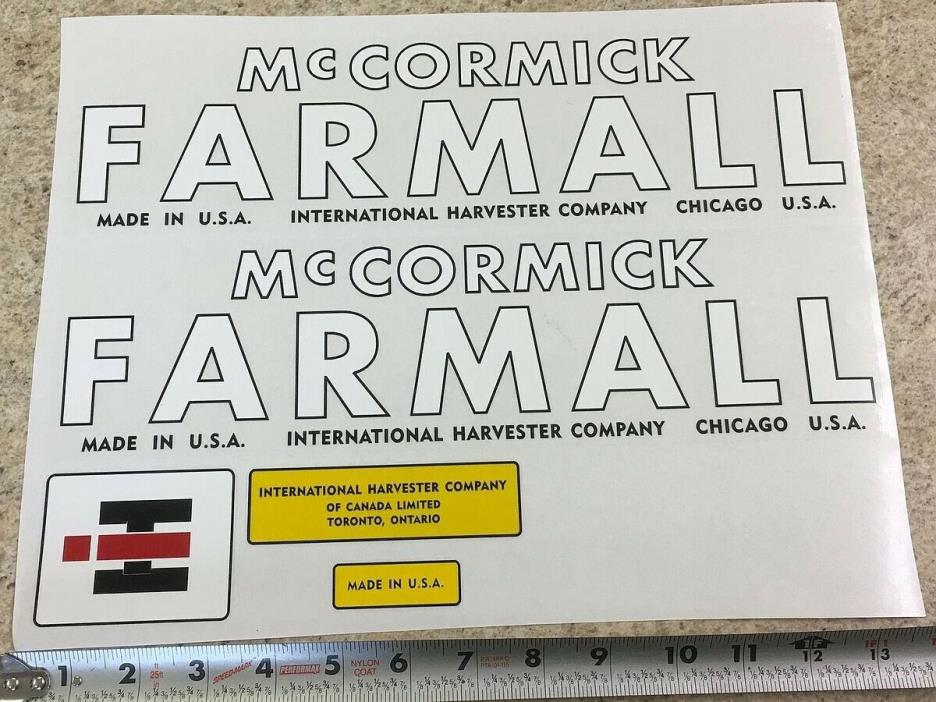 Smith Miller McCormick Farmall Semi Truck Sticker Set SM-061