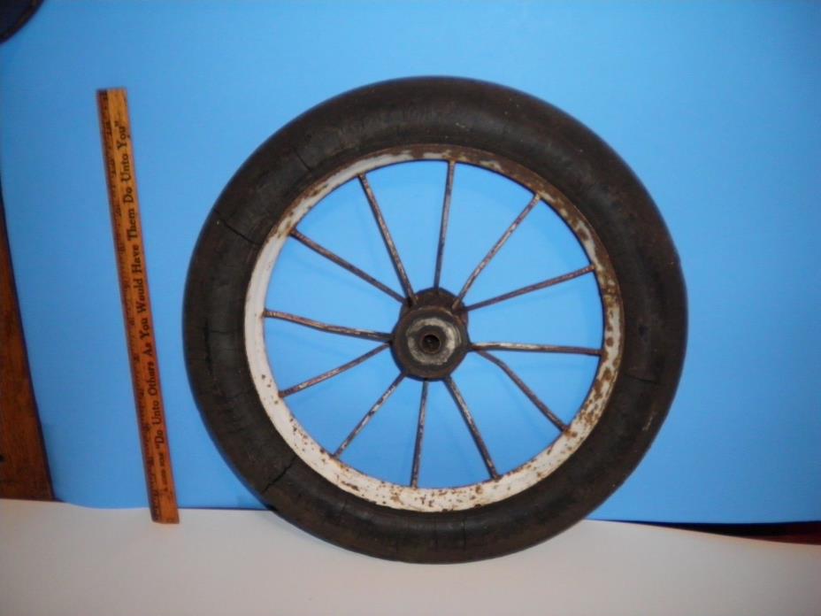 VINTAGE TRICYCLE WAGON BUGGY CART WHEEL WIRE SPOKE 12
