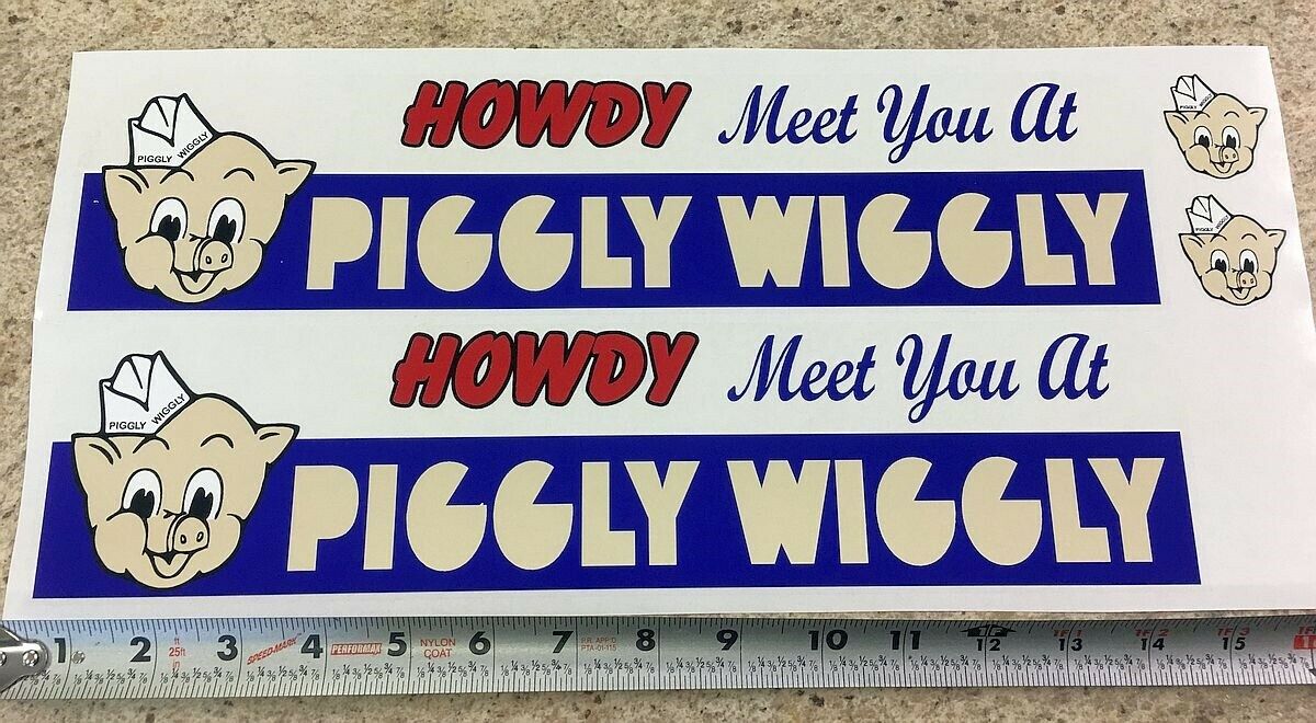 Custom Piggly Wiggly Tonka/Smith Miller Semi Truck Sticker Set CU-037