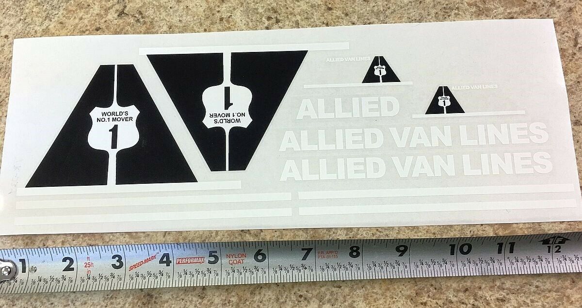 Mini Tonka Allied Van Lines Private Label Semi Truck Sticker Set TK-234