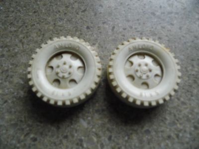 Vintage Pair of  Amloid Toy Tires - Parts or Restoration