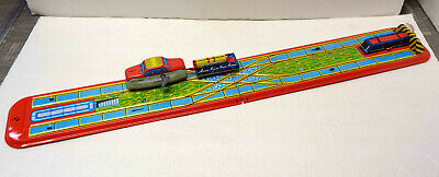 Vintage Czechoslovakian Rakodo Vonat Wind-Up Tin Toy Train with Track!