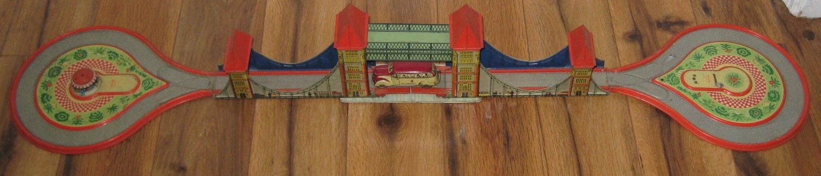 TECHNOFIX LONDON TOWER BRIDGE #277 TINPLATE TOY SET US ZONE GERMANY RARE