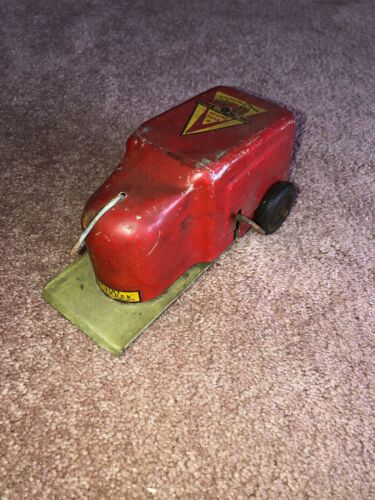 VINTAGE NY-LINT MECHANICAL LIFT TRUCK WIND UP TOY - Collector Gift and Project!
