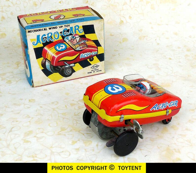 Yone Acro-Car flip-over race car with original box Japan toy ... SEE MOVIE!