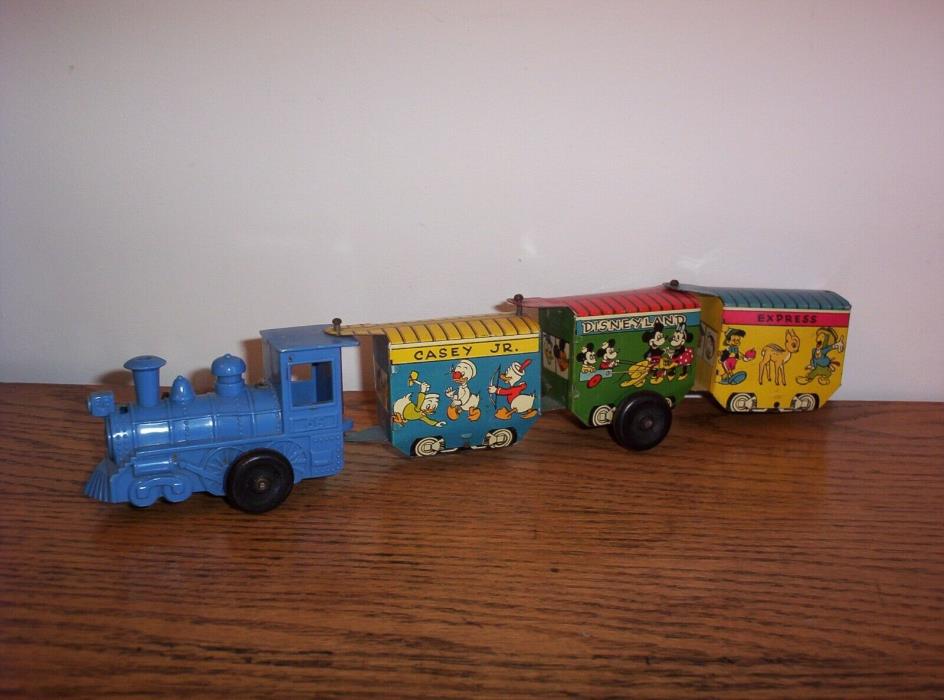 Vintage 50s Marx Casey Jr. DisneyLand Express Train Wind Up Mickey 3 Pigs Dumbo