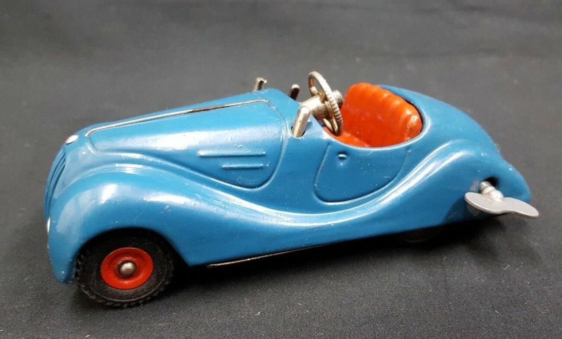 Schuco Akustico 2002 Tin Wind Up Blue Roadster Car Toy