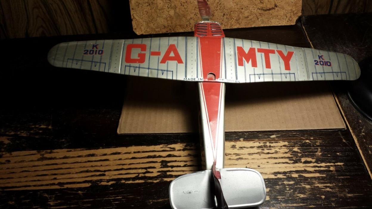 Vintage Mettoy | Tin Toy Airplane | Mechanical Wind-up | 1950s | Great Britain