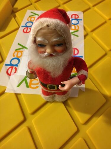 Wind Up, Santa, with bell  Toy, Vintage christmas *