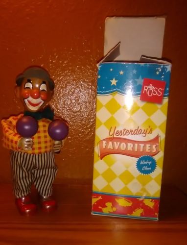 Russ Wind Up Clown With Maracas Yesterday's Favorites In Original Box