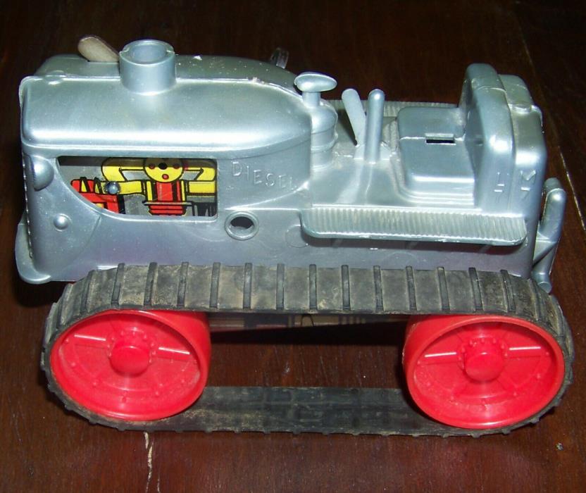 Vintage Marx LM 77 Wind-Up Toy Climbing Tractor