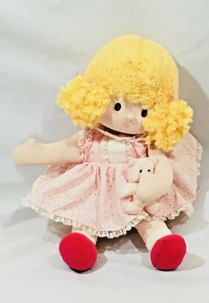 Vintage Russ Cloth Doll wind up musical Lullaby toy Sweet Baby