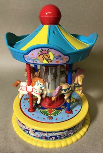 Vintage 1991 Redbox Wind Up Carousel Plays “ It’s A Small World” - Works!!