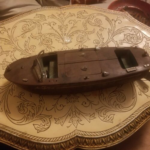 Vintage 12” Ideal Bakelite Wind-up Motor Boat Made in USA