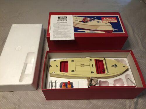 SCHUCO Windup Toy NAUTICO TIN PLATE Boat W/ Box