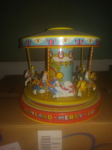 1950s Antique Wind-up Carousel