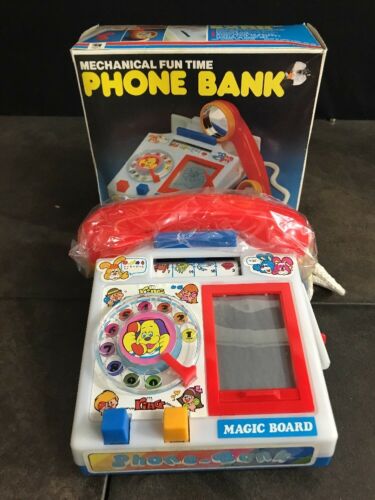 Vintage Artech Phone Bank Mechanical Fun Time EUC!