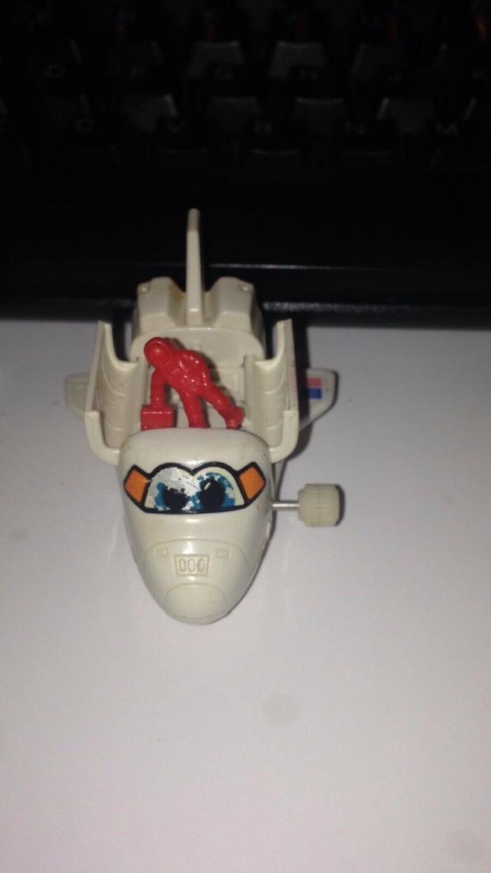 VINTAGE! Tomy Wind Up SPACE SHUTTLE - Top opens, Astronaut inside, TESTED WORKS!