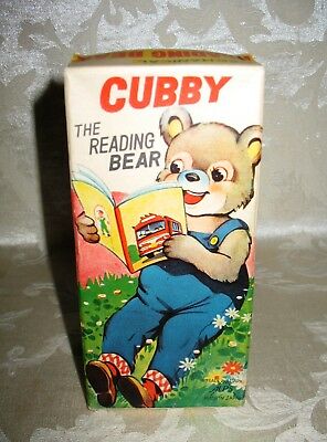 Cubby The Mechanical Reading Bear by Alps Made in Japan