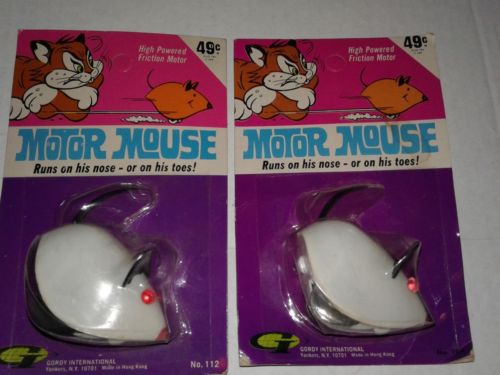 Vtg  mechanical Friction mouse toy fully functional (2) New