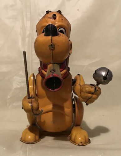 Vintage WIND-UP Drum Major Pluto Toy LINE MAR TOYS Japan