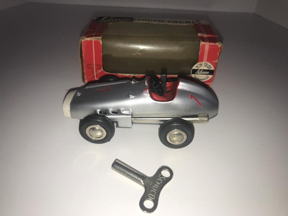 Schuco Micro Racer Mercedes 1043 Working w/ Key New In Box 1970's Vintage