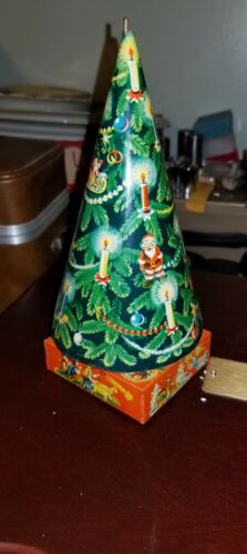 Vintage metal wind up Christmas tree
