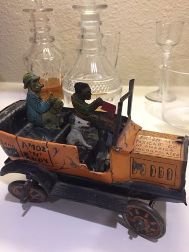 Offers! Rare Marx Amos 'n Andy Jalopy Wind Up Black Americana Antique Tin Toy