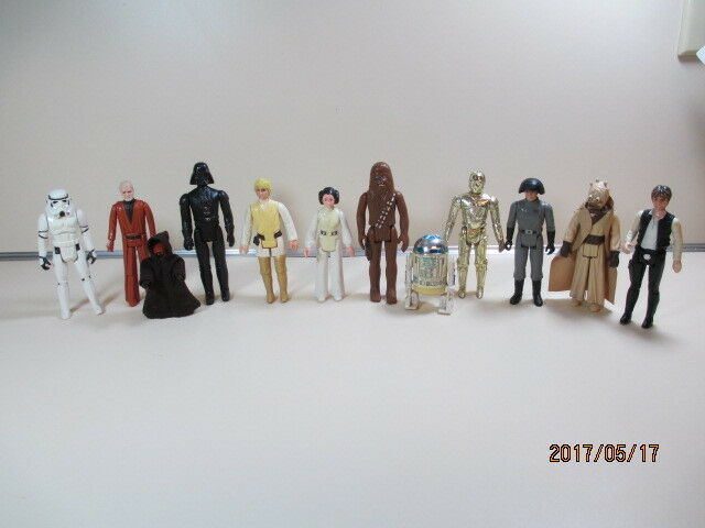 STAR WARS1977 Vintage Original Loose figures Leia Luke Darth Han R2D2 Jawa Bonus