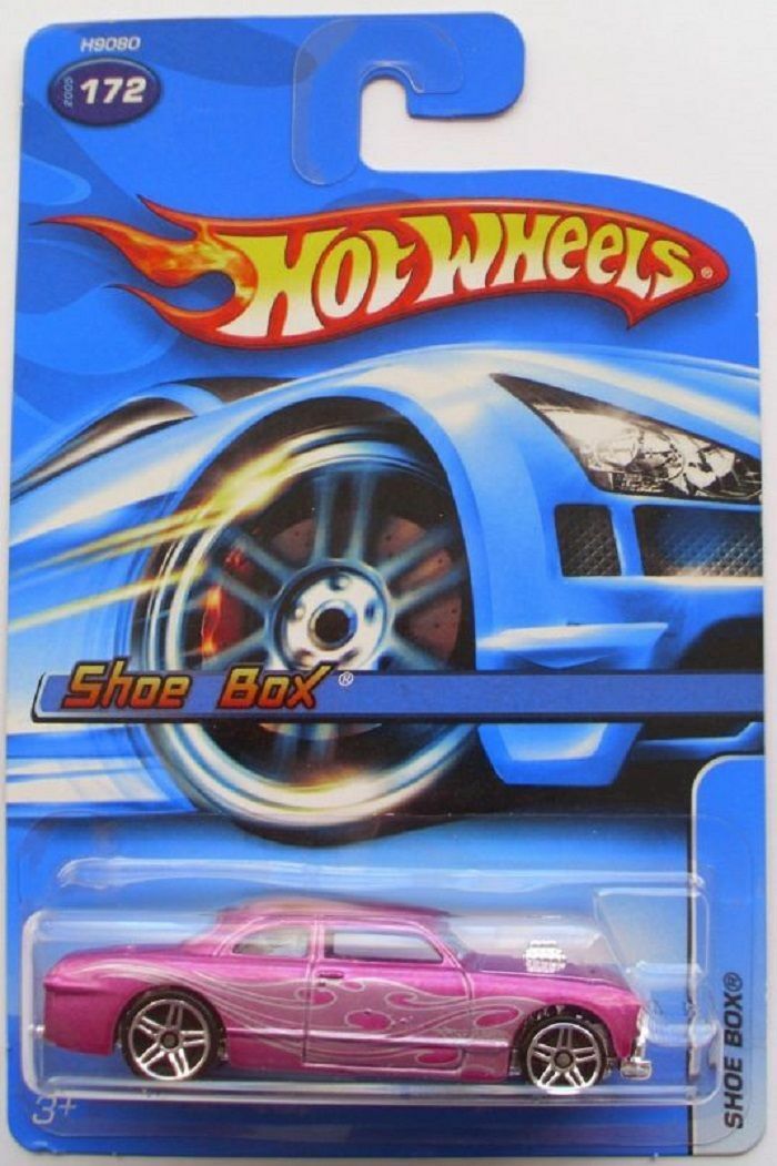 2005 Hot Wheels Blue Card #172 Shoe Box Kmart Color Mtlflk Magenta PR5s