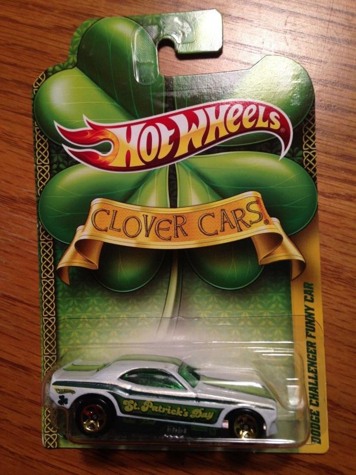2010 Hot Wheels Walmart Exclusive Clover Cars Dodge Challenger Funny Car