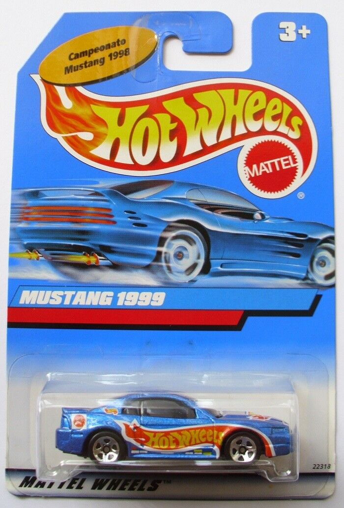 1998 Hot Wheels Race Team Mexico Exclusive 1999 Mustang #1 Mtlflk Blue 5SPs
