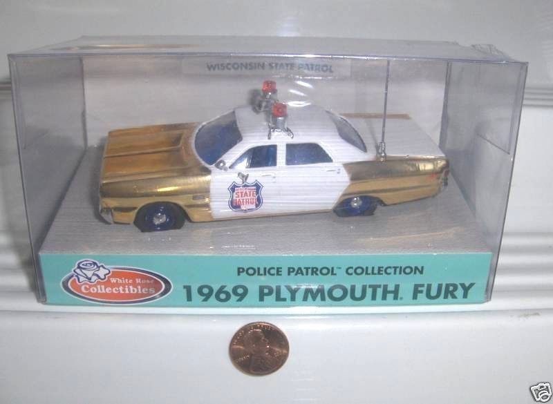 White Rose Collectibles PLYMOUTH State Police Cars NY IL KS NC MD MN NH WI NuBxd