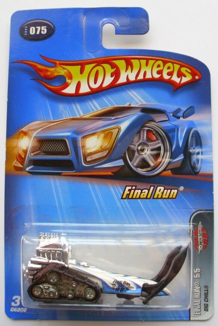 2005 Hot Wheels Final Run #5/5 Big Chill Pearl White Blue Waves Micros
