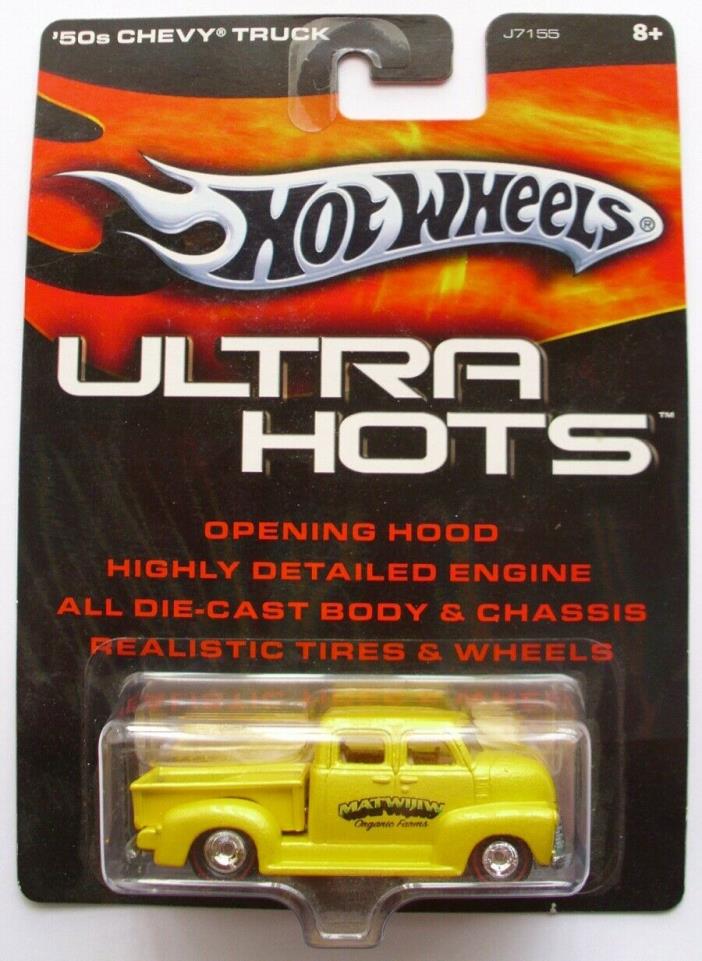 2006 Hot Wheels Ultra Hots 50s Chevy Truck Yellow Redlines Real Riders RLCDDRRs