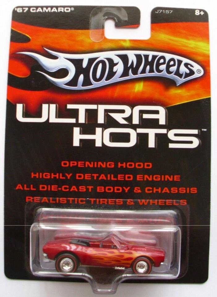 2006 Hot Wheels Ultra Hots 1967 Camaro Convertible Red Redlines Real Riders RLDD