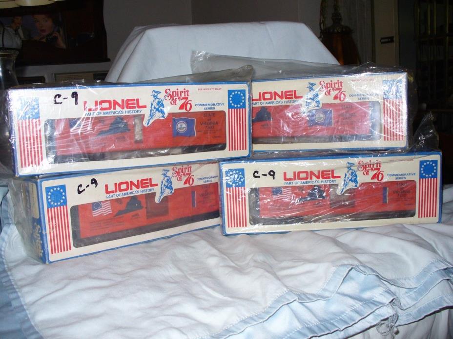 4 Vintage Lionel Trains 0/0-27 Spirit Of '76 State Of Virginia 6-7610 NOS